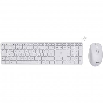 Hewlett Packard Keyboard and mouse combo set 650 Wireless White 4R016AA#ABB