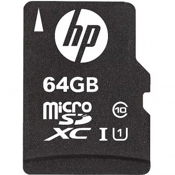 Hewlett Packard MicroSDXC, 64GB, UHS-I, U1, V10 + Adapter