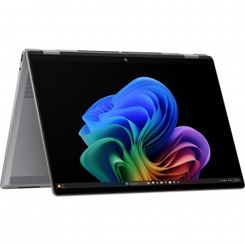 Hewlett Packard OmniBook X Flip AI 16-ar0011nn - Ryzen AI 7 350, 24GB, 2TB SSD, 16 3K 400-nit 120Hz OLED Touch, 5MP IR cam, US backlit keyboard, 68, Meteor silver, Win 11 Home, 1 years