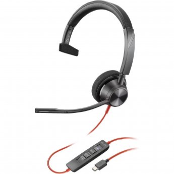 Hewlett Packard Poly Blackwire 3310 Monaural Microsoft Teams Certified USB-C Headset