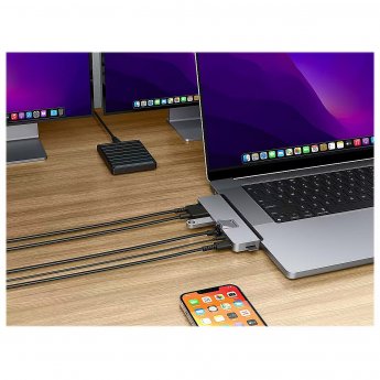 Hyper | HyperDrive DUO PRO 7-in-2 USB-C Hub for MacBook Air/Pro 2016-2020 | Ethernet LAN (RJ-45) ports 1 | HDMI ports quantity 1