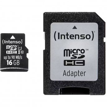 Intenso microSDHC Professional, 16GB, UHS-I, U1, V10 +Adapter