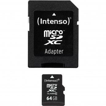 Intenso microSDXC, 64GB, Class 10 +Adapter