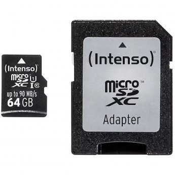 Intenso Professional, microSDXC, 64GB, UHS-I, U1, V10 +Reader