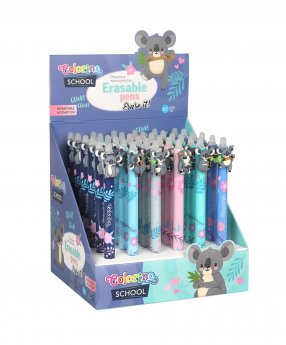 Izdzēšama pildspalva COLORINO Koala 0,5mm, zila