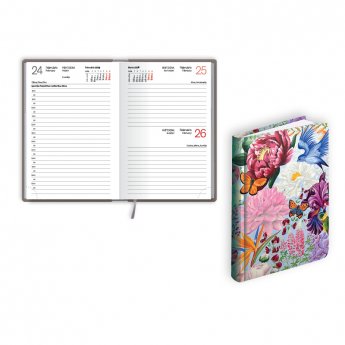 Kabatas plānotājs 2026.gadam EKO Mono flex Contrast, diena, 98x150 mm, laminētie vāki