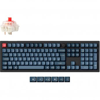 Keychron V6 Max (black/blue-gray, DE layout, Gateron Jupiter Red, hot-swap, RGB)