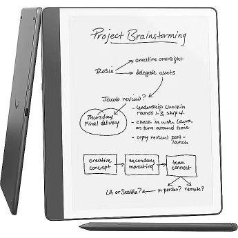 Kindle Ebook New Kindle Scribe - 2024 release 10.2” glare-free 64GB Wi-Fi (Without Lockscreen Ads) with Premium Pen Tungsten + ładowarka 20W USB-C/USB-A EZC105W