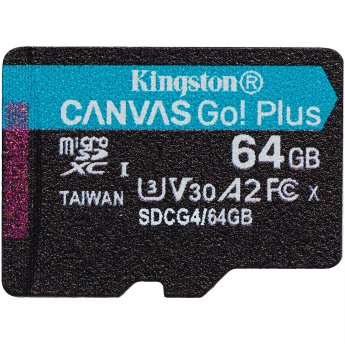 Kingston 64 GB MICROSDXC CANVAS GO! PLUS GEN4 200R A2 U3 WITHOUT ADAPTER