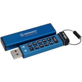 Kingston Ironkey Keypad 200, AES-256 Encrypted, 16GB, Blue