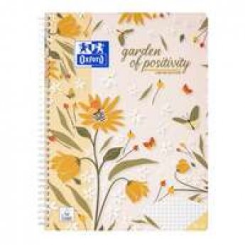 Klade ar spirāli Oxford Limited Edition Garden, A4+, 160 lapas