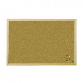 Korķa tāfele BI-OFFICE BUDGET 40x30, priedes rāmis