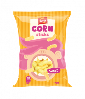 Kukurūzas nūjiņas Oho Ar cukuru 170g