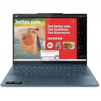 Lenovo Yoga 7 2-in-1 14AKP10 Tidal Teal, 14" WUXGA OLED Touch, Ryzen AI 7 350, 16GB, 512GB SSD, Windows 11 Home, No Power Adapter