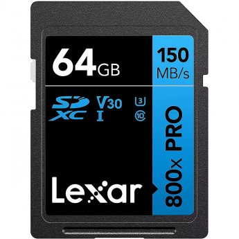Lexar 800x, SDXC 64GB, UHS-I, U3, V30