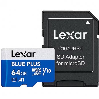 Lexar Blue Plus, microSDXC, 64GB