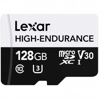 Lexar High Endurance, microSDXC, 128GB UHS-I, U3, V30