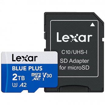 Lexar Memory card microSD 2TB C10 A2 U3 V30 170MB/s Blue Plus