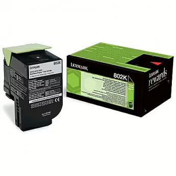Lexmark Toner Lexmark 802K black | return | 1000 pgs| CX310dn / CX310n / CX410de / CX410
