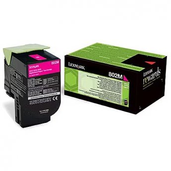 Lexmark Toner Lexmark 802M magenta | return | 1000 pgs| CX310dn / CX310n / CX410de / CX4