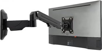 Lindy display wall mount with gas spring (black, for monitors up to 81.3 cm (32"))