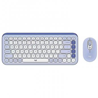 Logitech POP Icon Combo, US, lilac/off white - Wireless desktop