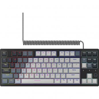 Lorgar Azar 514TKL, Wired RGB gaming, white, EN
