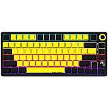 Lorgar KBP7075W, Wireless 75% Mechanical Gaming Keyboard Pro, Black/yellow, EN layout