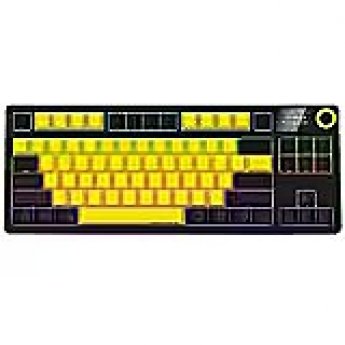 Lorgar KBP70TKLW, Wireless TKL Mechanical Gaming Keyboard Pro, Black/yellow, EN layout