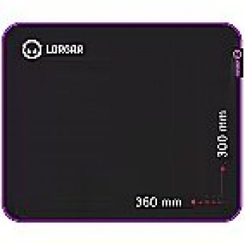Lorgar Main 313, Gaming mouse pad, High-speed surface, Purple anti-slip rubber base, size: 360mm x 300mm x 3mm, weight 0.195kg