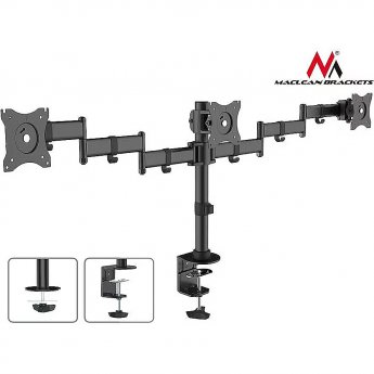 Maclean MC-691, Triple desk mount monitor arm, 13-27"