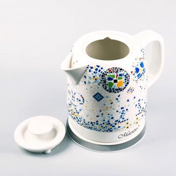 Maestro ceramic kettle MR-068, White marbles 