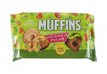 Mafini DAUGULIS ar augļu želejas gabaliņiem, 300g