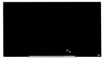 Magnētiska stikla tāfele NOBO DIAMOND 57", 126 x 71 cm, melnā krāsā