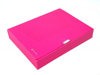 Mape ar līplentes aizdari PANTA PLAST Neon, PP, A4, 55 mm, rozā