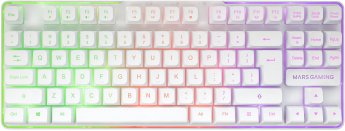 Mars Gaming MCPWTKLWUS + Mouse, US, white