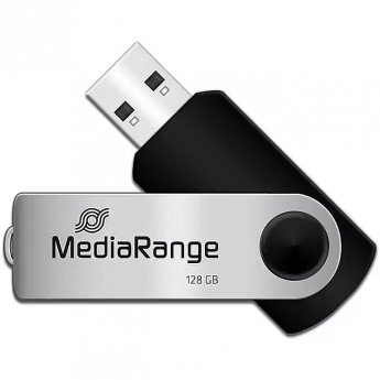 MediaRange Flexi-Drive 128 GB (black/silver, USB-A 2.0)