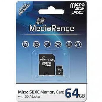 MediaRange MR955, microSDXC, 64GB, Class 10