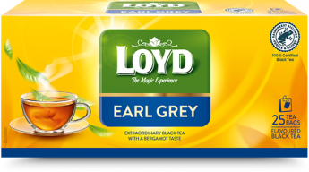 Melnā tēja LOYD Earl Grey, 25 x 1,7 g