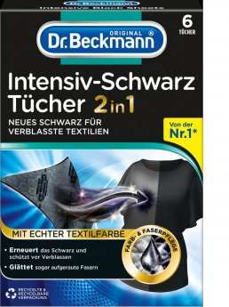 Melno krāsu atjaunojošas salvetes DR. BECKMANN Colour&Fibre Refresh, 6gab