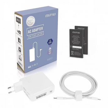 Mitsu Laptop charger power supply 96W USB-C 5V-9V-12V-15V/3A, 20V/4.8A PD