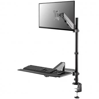 Neomounts Desk Mount | DS90-325BL1 Sit-stand workstation desk | Adjustable Height, Rotate, Tilt, Swivel | 17-32 " | Maximum weight (capacity) 9 kg | Black