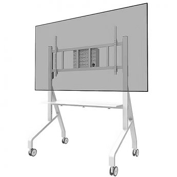 Neomounts Floor stand | FL50-575WH1 TV trolley | Adjustable Height | 65-110 " | Maximum weight (capacity) 125 kg | White