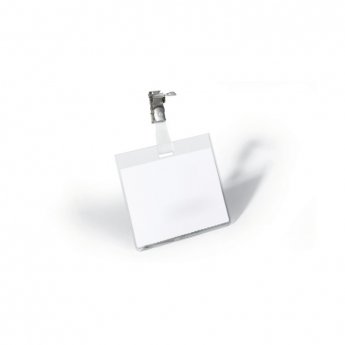 Personas karte Durable ar metāla klipsi un izmēru 90x60 mm horizontāla, 25 gab./iepak.