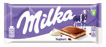 Piena šokolāde MILKA ar jogurta pildījumu, 100g