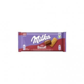 Piena šokolādes tāfelīte MILKA Biscoff, 90 g