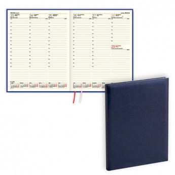 Plānotājs 2026.gadam EKO Advocate mākslīgā āda, zila