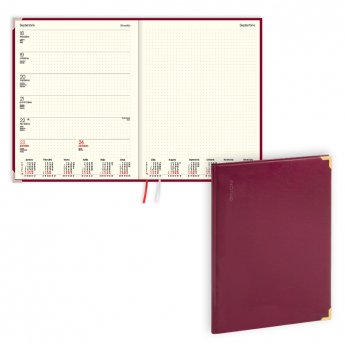 Plānotājs 2026.gadam EKO FORTUNE, A4, nedēļa, balacron, bordo