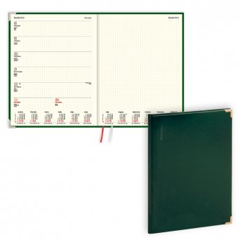 Plānotājs 2026.gadam EKO FORTUNE A4, nedēļa, balacron, zaļa