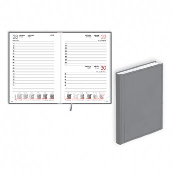 Plānotājs 2026.gadam EKO Manager A5, diena, balacron, pelēka